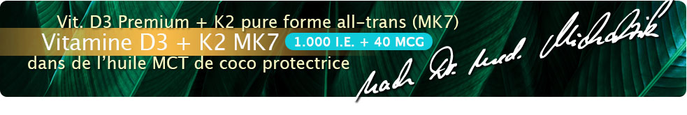 Vitamine D3 + K2 MK7 1 000 UI + 40 µg gouttes (10 ml)