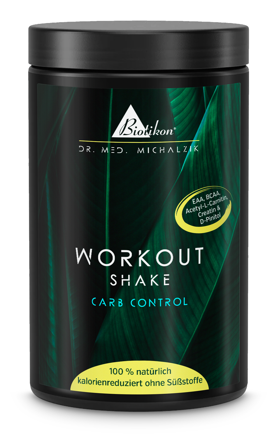 Shake d'entraînement – Contrôle des glucides Boîte noire de Shake d'entraînement Contrôle des glucides, 100% naturel, calories réduites, sans édulcorants, vue de face
