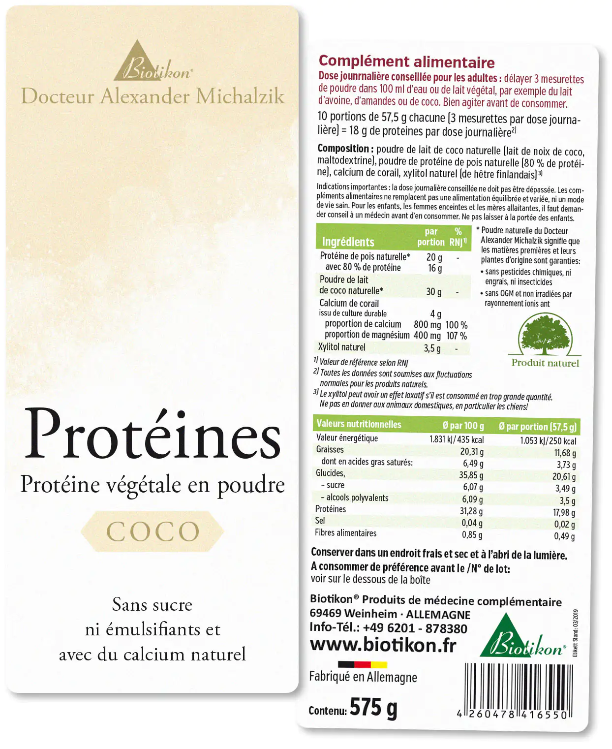 Protéines - en lot de 3, Cacao