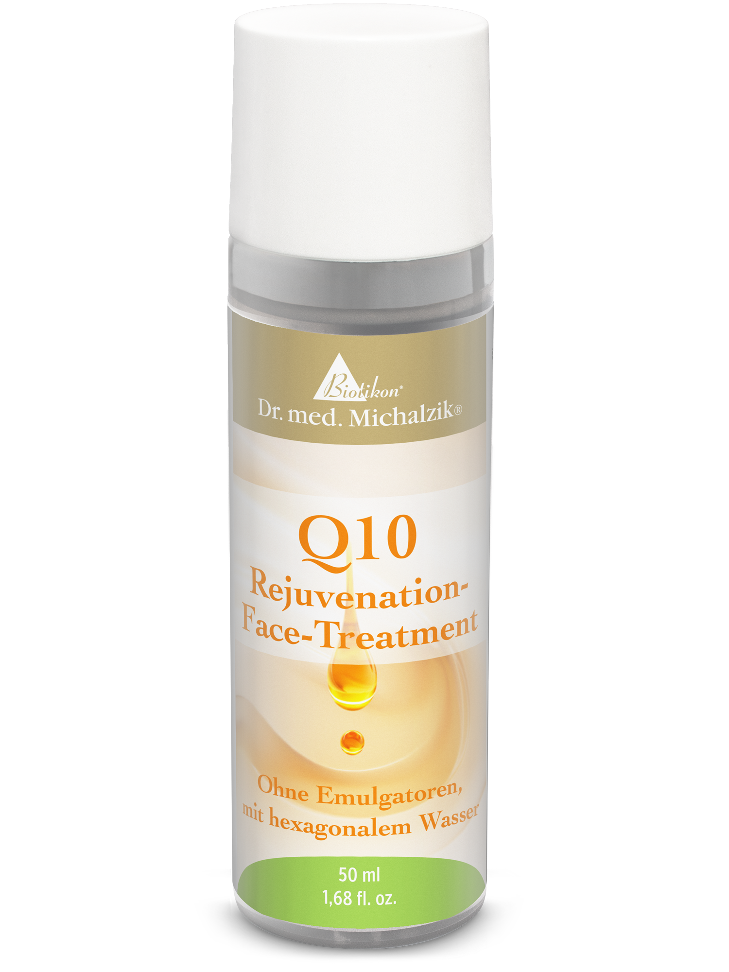 Traitement Rajeunissant Visage Q10 – 50 ml Traitement de soin du visage avec Q10 dans un flacon spray de 50 ml, liquide clair, sans émulsifiants.