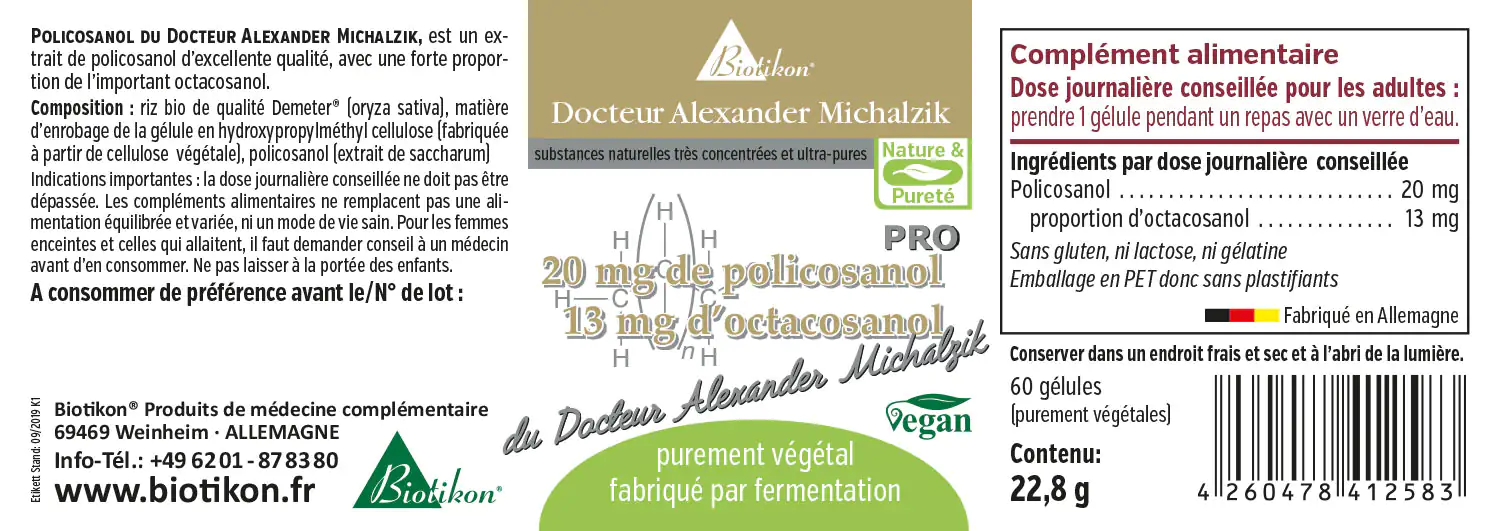 Policosanol PRO du Docteur Alexander Michalzik