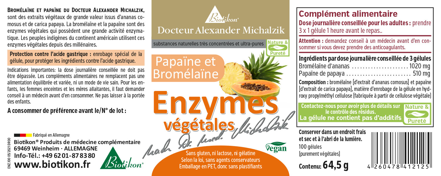 Enzymes végétales