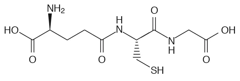 Formule structurelle du L-glutathion Formule structurelle du L-glutathion
