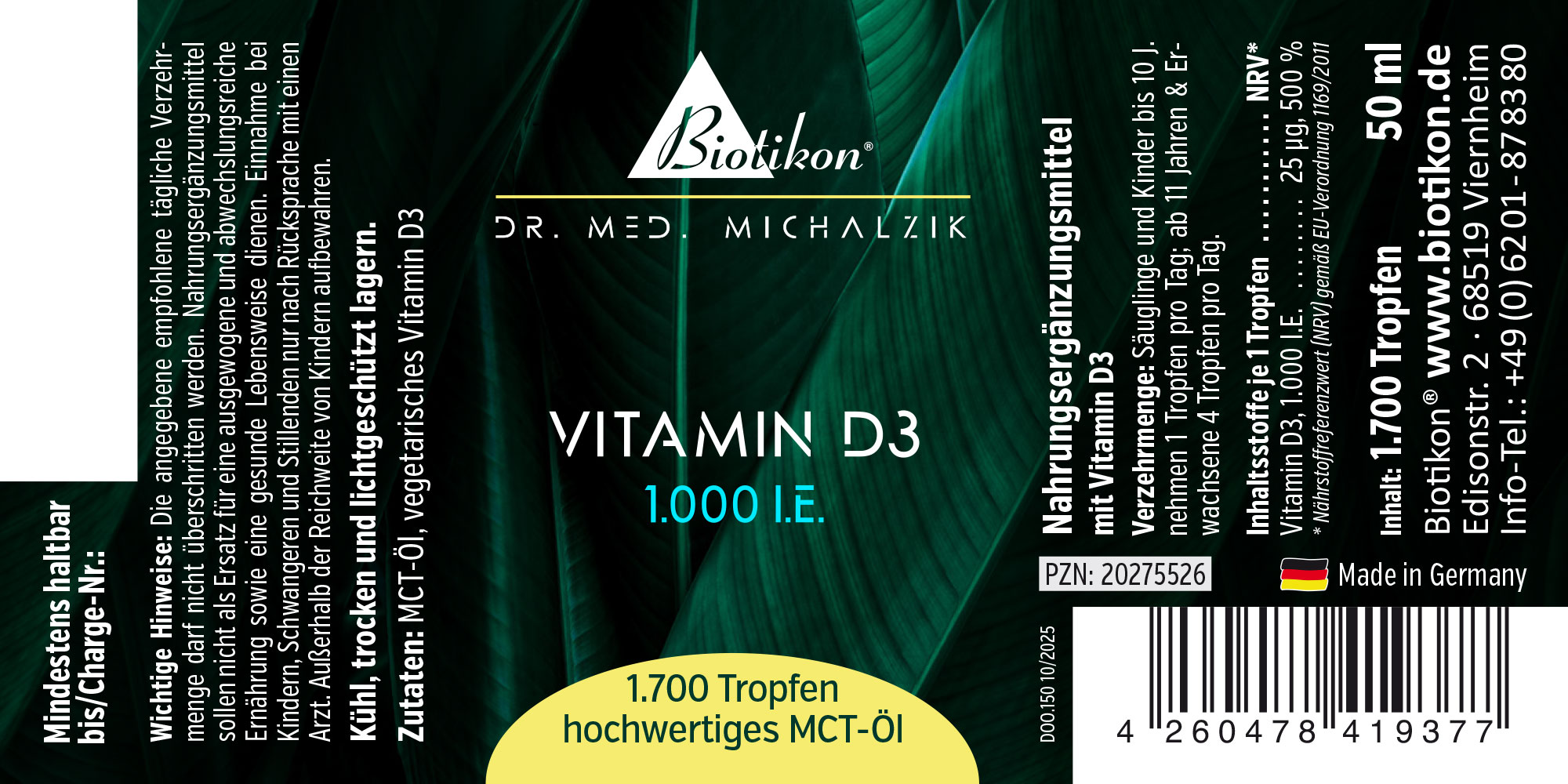 Vitamine D3 1000 UI étiquette conventionnelle (1) Vitamine D3 1000 UI étiquette conventionnelle (1)