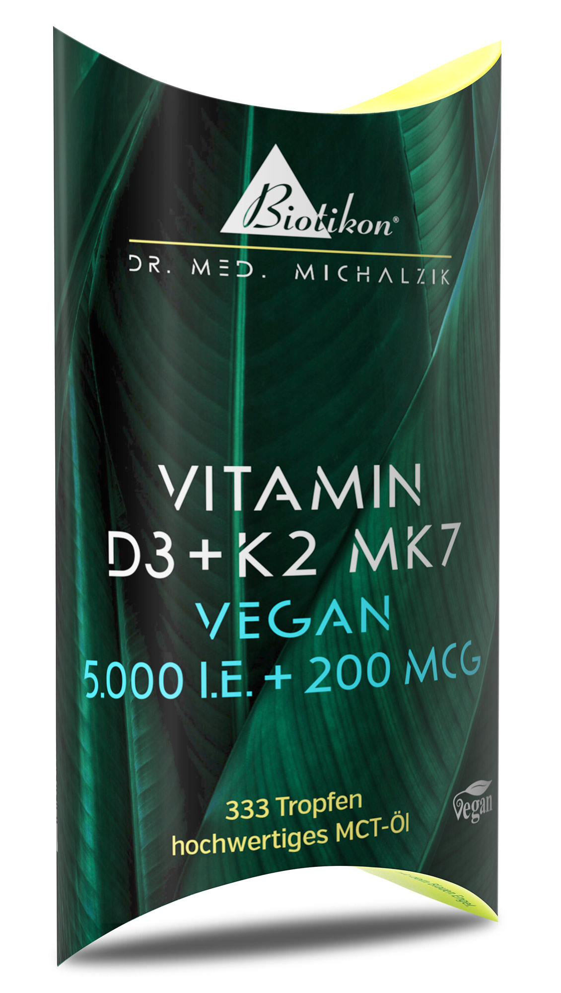 Vitamine D3 + K2 MK7 5 000 UI + 200 mcg gouttes véganes