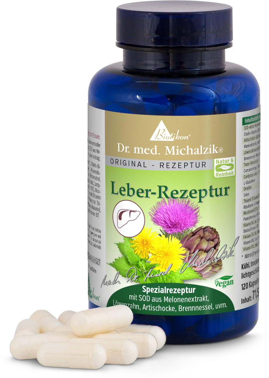 Formule Hépatique – 120 Gélules Gélules véganes pour le soutien hépatique, contenant 120 unités, avec SOD et extraits de plantes.