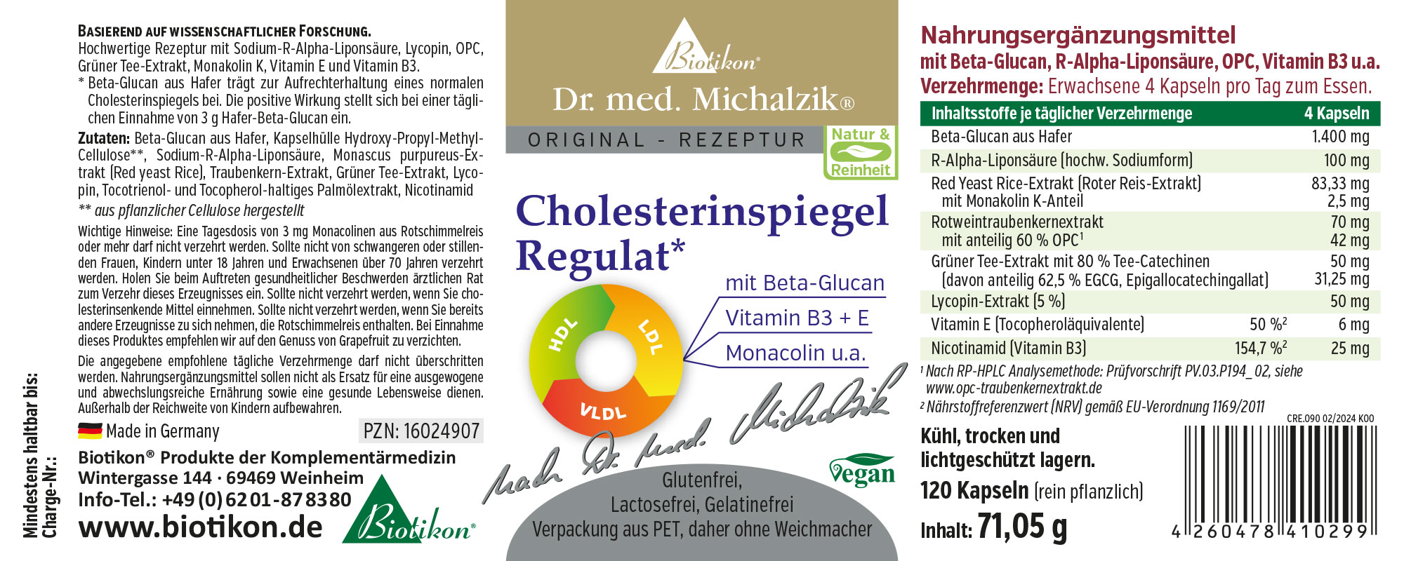 Régulateur du taux de cholestérol