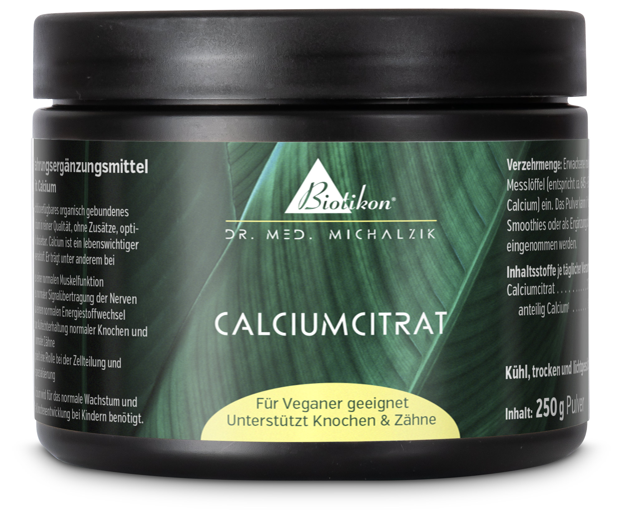 Poudre de citrate de calcium