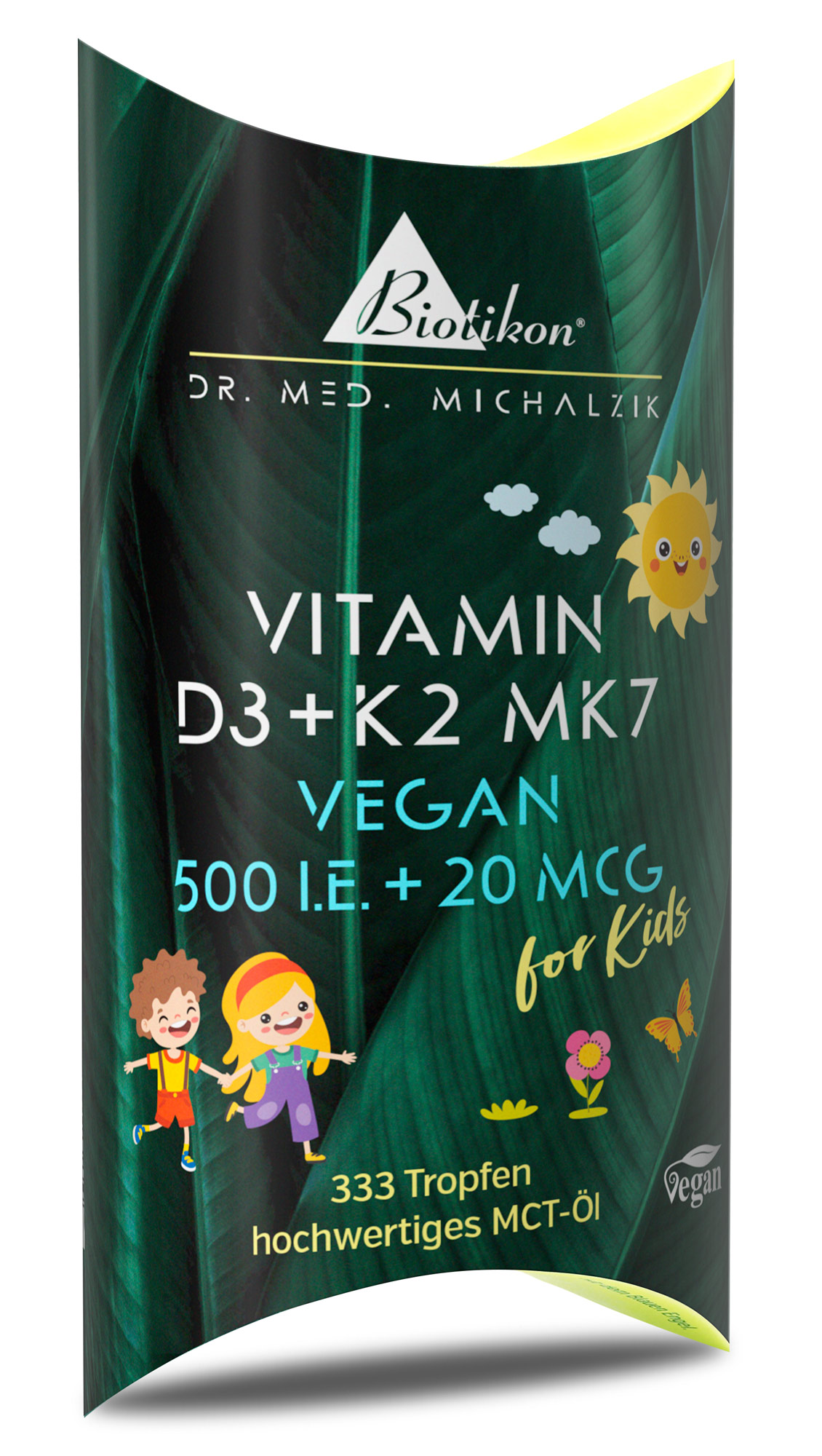 Boîte vegan Vitamine D3 K2 500 UI Boîte vegan Vitamine D3 K2 500 UI