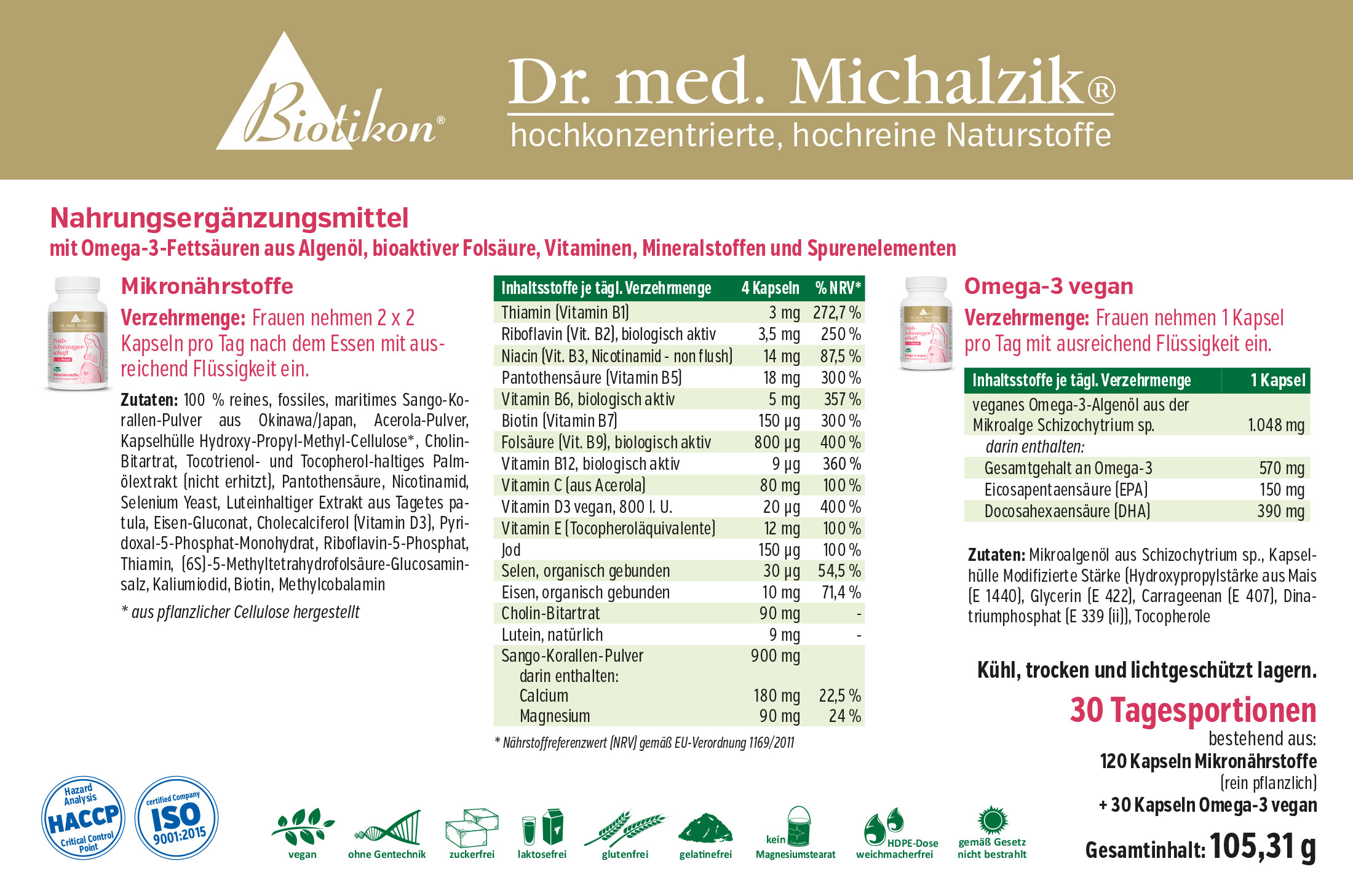 Micronutriments 120 Capsules – Complément Alimentaire Complément alimentaire en capsules, 120 capsules, pour micronutriments et Oméga-3, emballage blanc