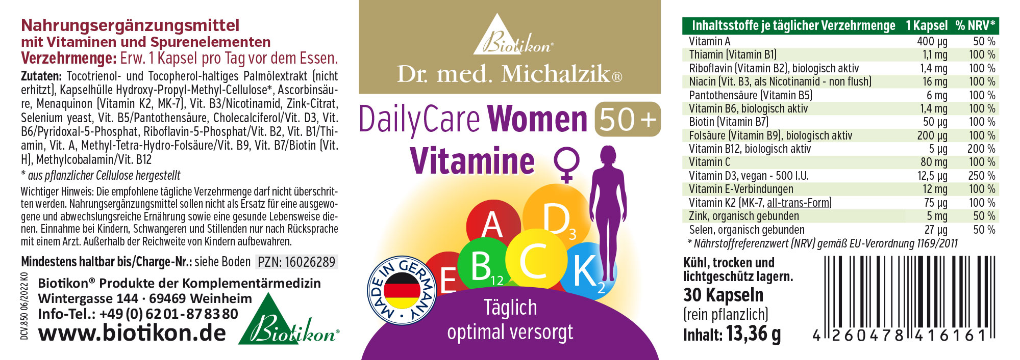 DailyCare Women aux multivitamines